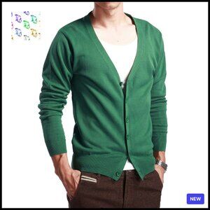 Slim Cashmere V-Neck Cardigan Classic Casual Knitwear Lightweight Elegant